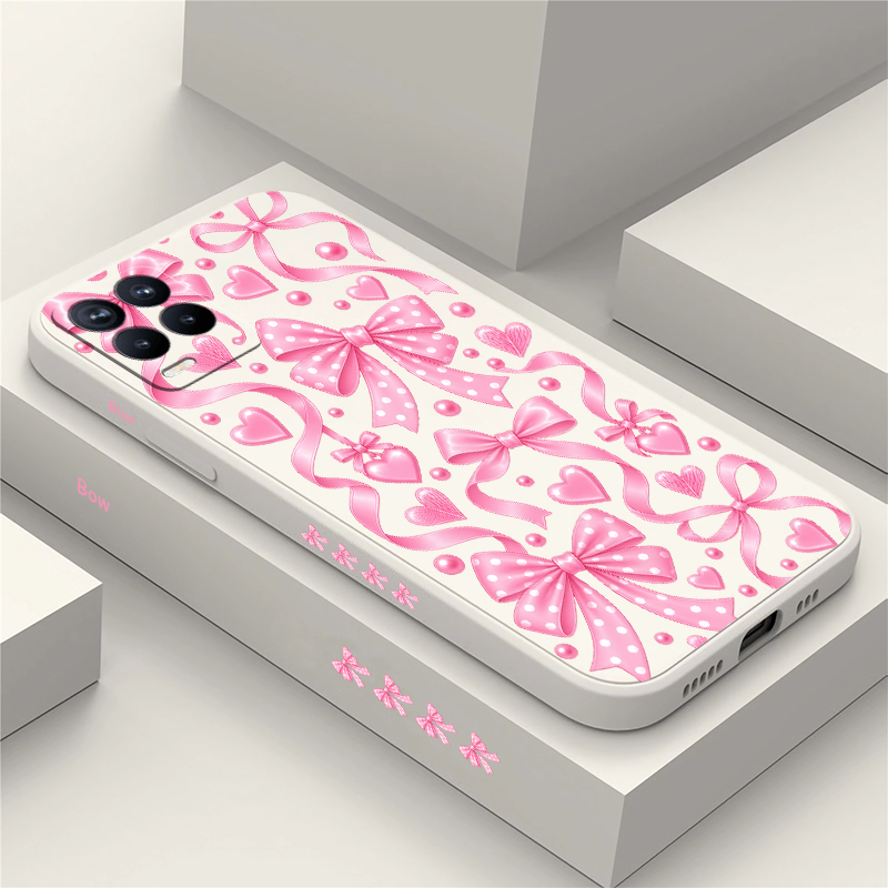 Realme Note 50 - Pink Bow Knots Case For OPPO