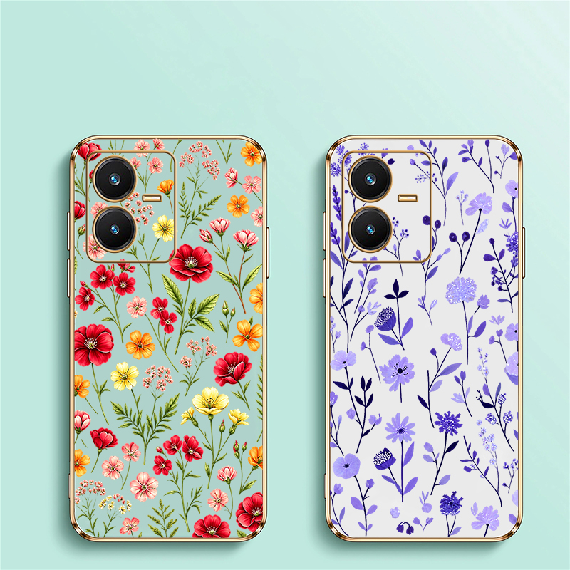 Cute Flower Pattern Case For V - Vivo V40 评论和价格