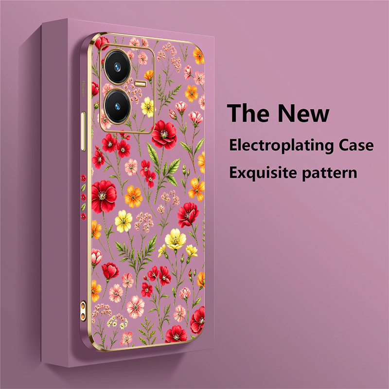 Cute Flower Pattern Case For V - Vivo V40 评论和价格
