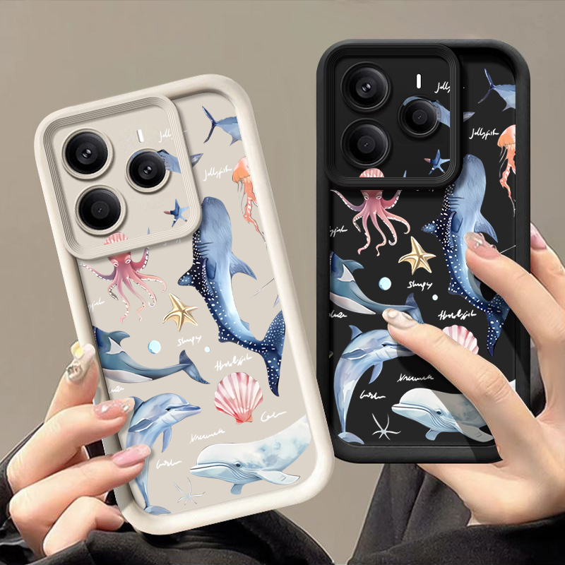Cute Dolphin Patterned Soft Ca - Xiaomi Redmi Note 13 评论和价格
