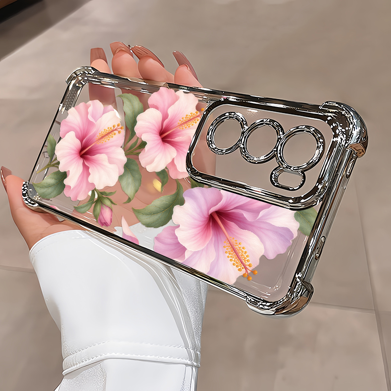 Pink Hibiscus Flowers Pattern  - Oppo Reno 12 评论和价格