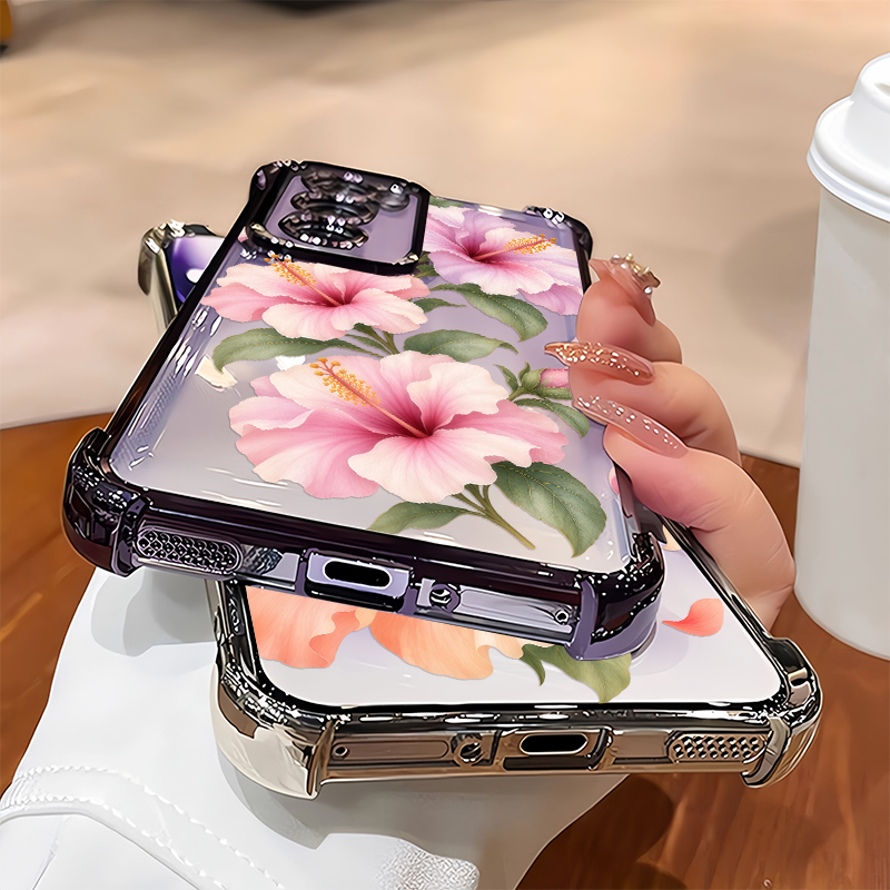 Pink Hibiscus Flowers Pattern  - Oppo Reno 12 评论和价格
