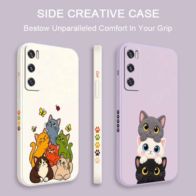 Cute Coloful Cats Phone Case F - Vivo V40 评论和价格