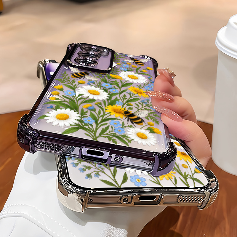 Cute Bee Daisy Floral Pattern  - Oppo Reno 12 评论和价格