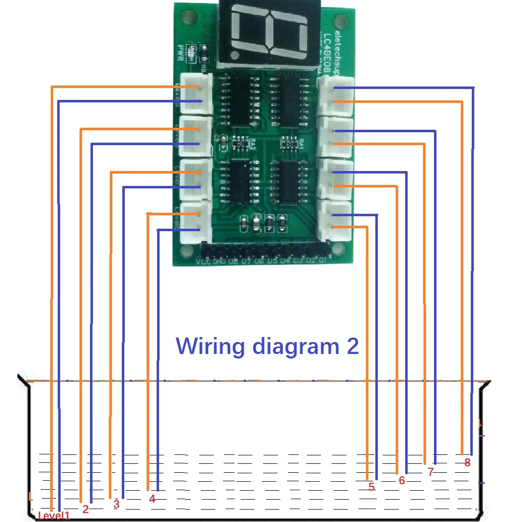 8CH Water Level Digital Tube D - Hydration Sensor Skin 评论和价格